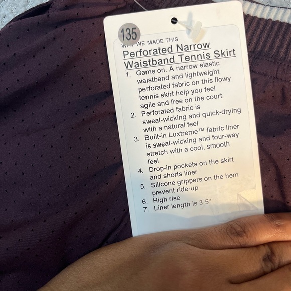Lululemon Athletica Perforated Narrow
Waistband Tennis Skirt - Picture 14 of 16